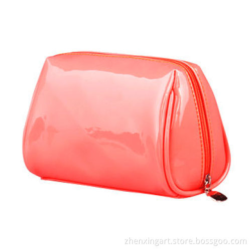 Mirror PU Leather Cosmetic Bag